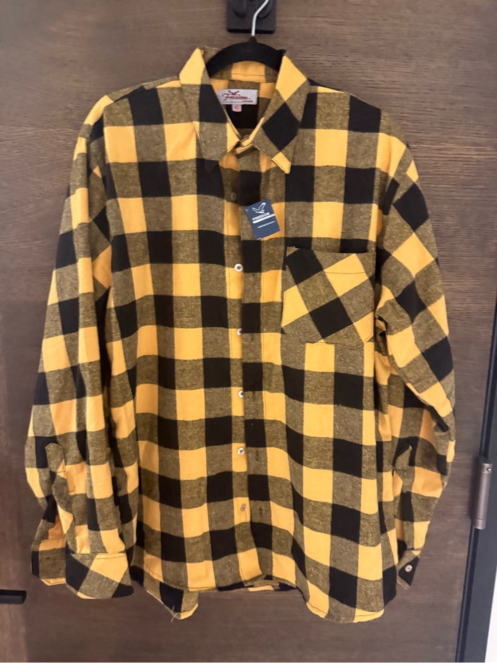 Men's Yellow & Black Buffalo Plaid Button-Down Shirt